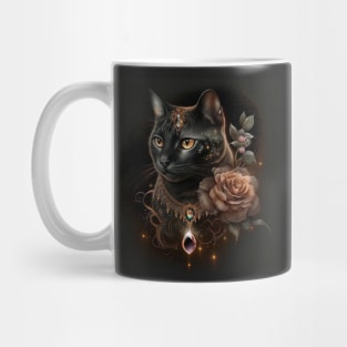 Gothic Cat Divine Black beauty Mug